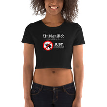 Load image into Gallery viewer, Undignified: Just Jesus - Women’s Crop Tee
