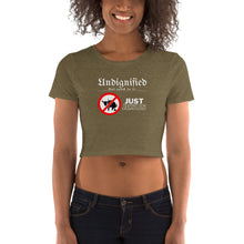 Load image into Gallery viewer, Undignified: Just Jesus - Women’s Crop Tee
